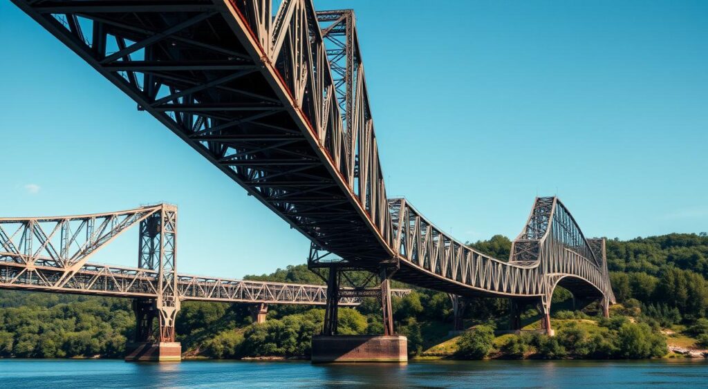 pontes e viadutos metálicos