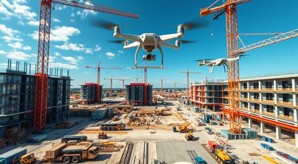 tecnologia de drones em monitoramento de obras